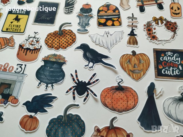 Дизайнерски стикери за скрапбук Halloween home decor 41 бр - V059, снимка 3 - Други - 42095768