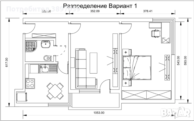 Апартамент [или офис] на площадa, 1-ви етаж, снимка 3 - Апартаменти - 52743878
