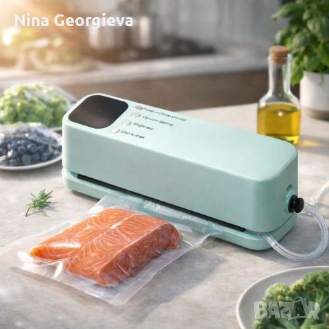 Мини преносима вакуумна машина за запечатване с LED дисплей и USB зареждане, снимка 2 - Аксесоари за кухня - 53269817