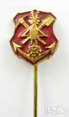 Царство България-Царска значка-Трудови войски-Оригинал-Емайл