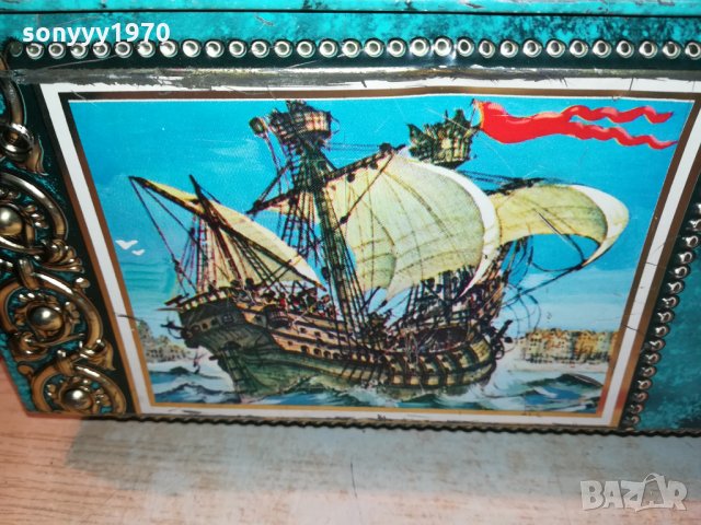 МЕТАЛНА КУТИЯ С КОРАБИ ОТ ФРАНЦИЯ 1202221933, снимка 4 - Антикварни и старинни предмети - 35767267