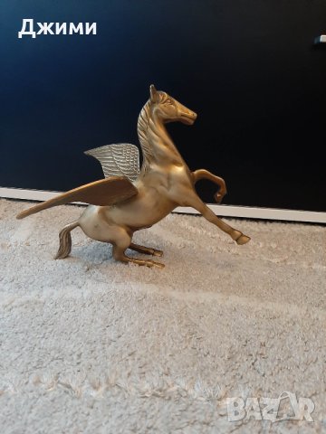 масивен бронзов кон, снимка 2 - Антикварни и старинни предмети - 40530902