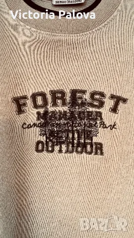 Качествена ватирана  блуза SERGIO MALDINI Италия, снимка 7 - Блузи - 49104020