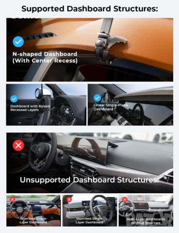 LISEN Автомобилна стойка за телефон с щипка MagSafe, снимка 4 - Аксесоари и консумативи - 50601188