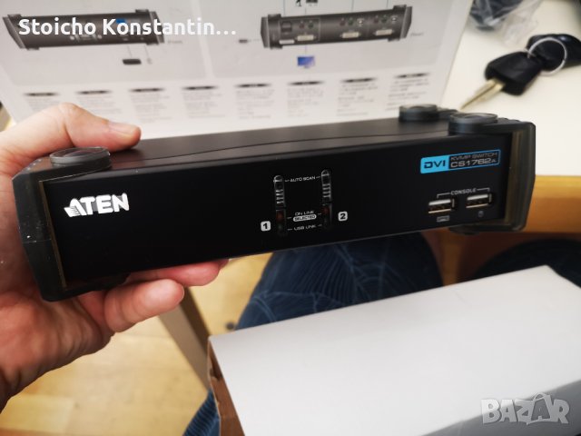 KVMP превключвател, ATEN CS1762A-AT, 2-портов, USB, DVI, AudioKVMP превключвател, снимка 3 - Други - 41443800