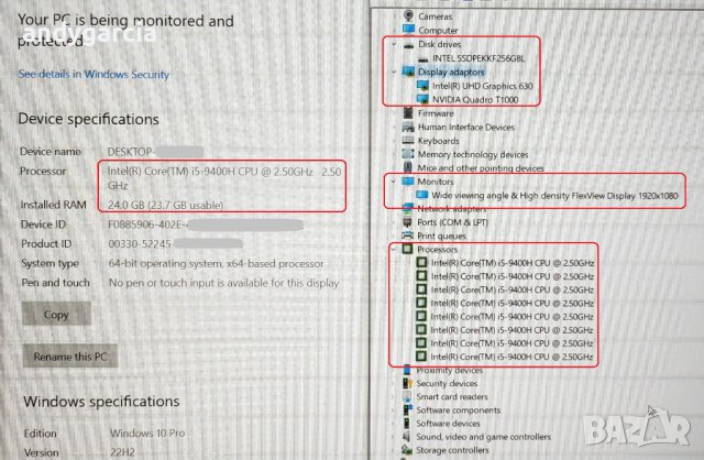  Lenovo ThinkPad P53/Core i5-9400H/16GB RAM/256GB SSD/Quadro T1000 4GB/15.6 FHD IPS работна станция, снимка 13 - Лаптопи за работа - 40416264