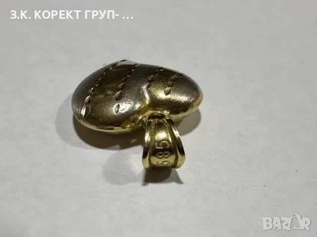 Златна висулка „Сърце“ – 14К, снимка 4 - Колиета, медальони, синджири - 56167479