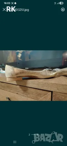 Златисти пантофки с самъни, снимка 4 - Дамски ежедневни обувки - 55888623