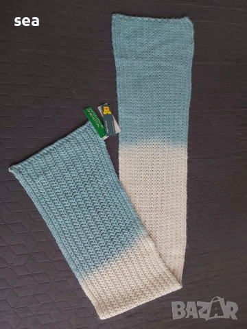 Нов зимен шал Benetton , снимка 3 - Шалове - 52441740