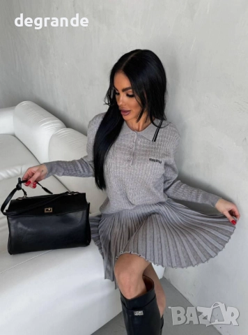 Дамски Комплект Miu Miu фино плетиво, снимка 2 - Комплекти - 52966618