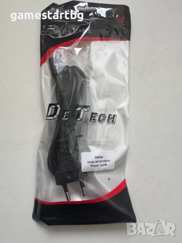 Захранващ кабел DeTech 2 pin за PS3/PS4/Xbox
