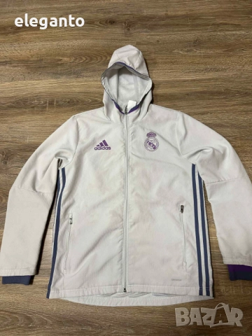 Спортно горнище ADIDAS  Real Madrid, Бял Blokecore  , S размер, снимка 2 - Спортни дрехи, екипи - 52827546
