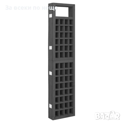 Параван за стая, 6 панела, масивна ела, черен, 242,5x180 см Код P728, снимка 4 - Паравани - 50621902