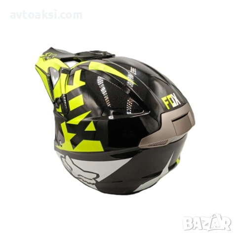 Каска Крос Мотор/Скутер/Бъги/Вело/АТВ FOX с Очила 100%, снимка 3 - Аксесоари и консумативи - 53584608