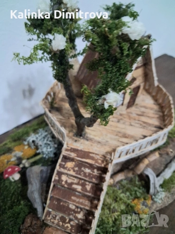 Ръчно изработена къщичка на дърво., снимка 2 - Декорация за дома - 52147724