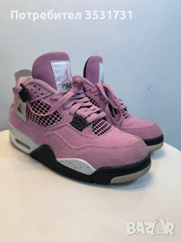 Air Jordan 4 розови велурени маратонки размер 38, снимка 7 - Маратонки - 53403264