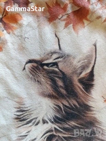 Платнена чанта с дълги дръжки с котка 2, снимка 3 - Чанти - 51003458