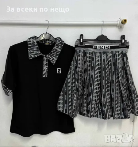Fendi Дамски Комплект - Тениска И Пола Фенди Код A415, снимка 2 - Комплекти - 49033391