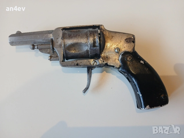 бюджетна антика от 19 век - револвер пистолет пищов, снимка 5 - Антикварни и старинни предмети - 51536416