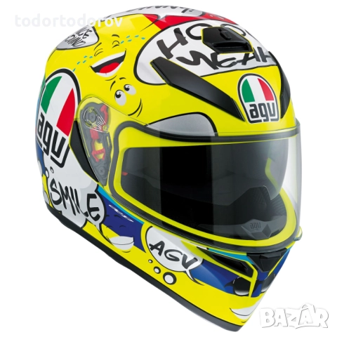 Топ цена Мото каска AGV K3 SV ROSSI MISSANO ,S 55-56см. очила,NEW