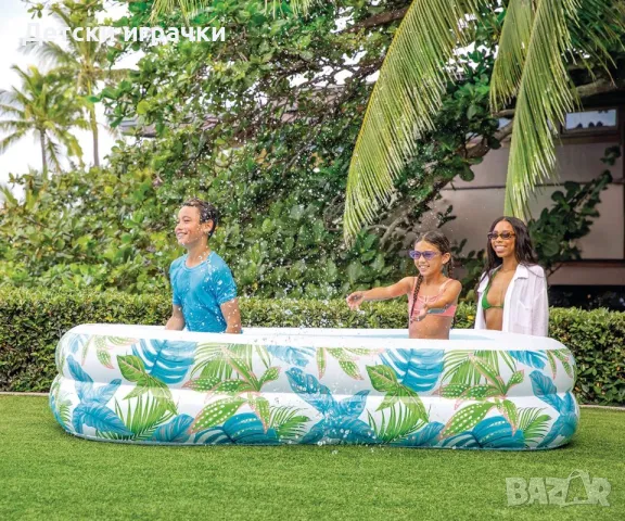Надуваем басейн Intex 229 x 152 x 48 см, Family Tropical, снимка 2 - Басейни и аксесоари - 50047587