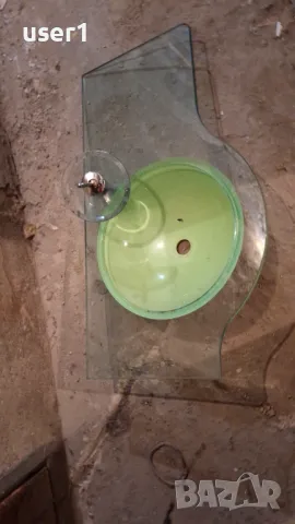 Стъклена мивка за баня в комплект със стъклена батерия, снимка 5 - Мивки - 50084253