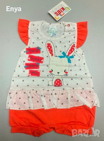 Бебешки гащеризон с къс ръкав - НОВИ !, снимка 2 - Бебешки гащеризони - 39984207