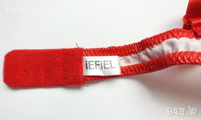 Червен сутиен от лак с отворени чашки 85-90 C/D iEFiEL, снимка 6 - Бельо - 51727486