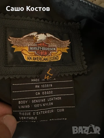 Елек Harley-davidson естествена кожа, снимка 2 - Елеци - 50472127