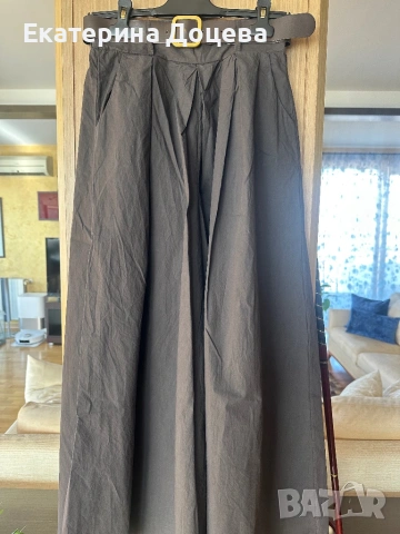 Тъмнокафяв панталон-пола, снимка 2 - Панталони - 53807171