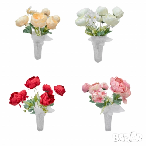 Изкуствени букети с божури – Елегантна и вечна красота за всяко пространство, снимка 4 - Други стоки за дома - 52137807