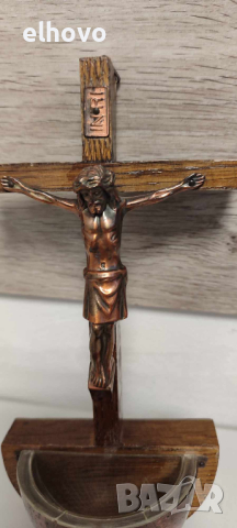 Дървен кръст разпятие Исус Христос, снимка 5 - Антикварни и старинни предмети - 44649360