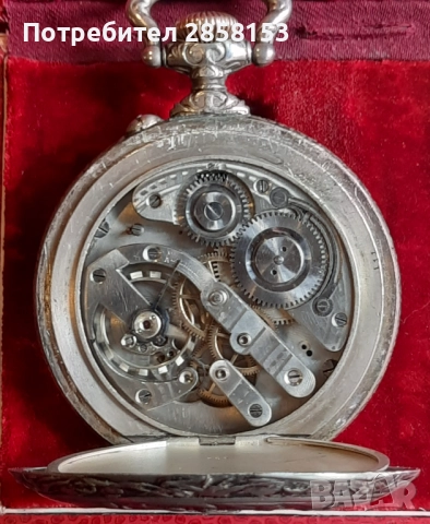 Голям старинен Швейцарски джобен часовник, снимка 7 - Антикварни и старинни предмети - 52400478