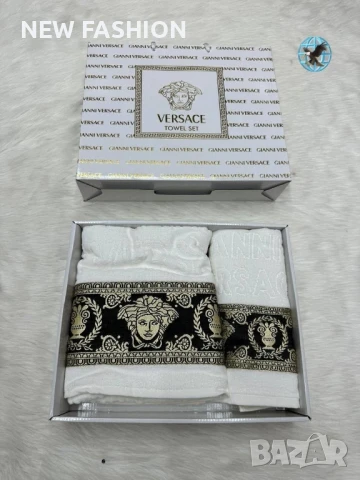 Памучни Хавлии -2бр в Кутия ✨ VERSACE , снимка 7 - Хавлиени кърпи - 51153967