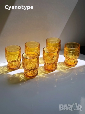 Италиански винтидж чаши 1970s Bormioli Parma