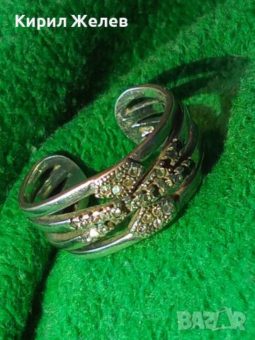 МНОГО КРАСИВ СКЪПОЦЕНЕН РЕГУЛИРУЕМ СРЕБЪРЕН АРТ ПРЪСТЕН СРЕБРО 925 с ЦИРКОНИ 27372