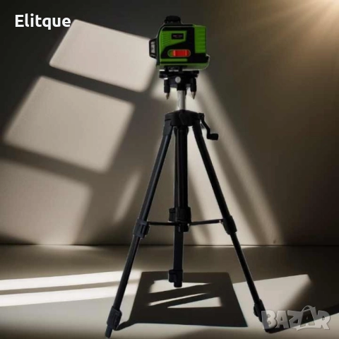4D Лазерен Нивелир с 16 Линии (Четири Точков), Самонивелиращ се, със Зелен Лазер с тринога, снимка 14 - Други стоки за дома - 52716115