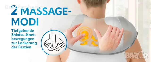 Висококачествен шиатсу масажор VITALmaxx Shiatsu and Massage, снимка 12 - Масажори - 48256609