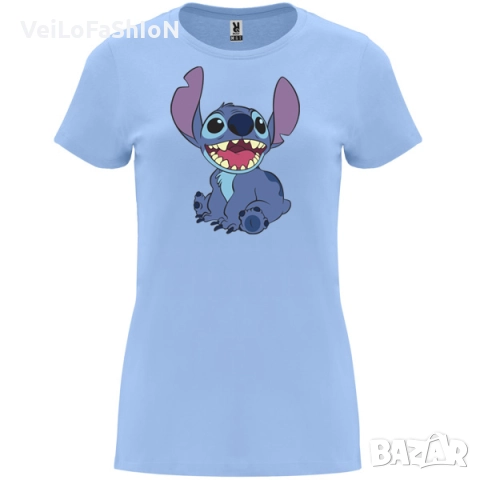 Нова дамска тениска със Стич (Stitch&Lilo) в четири цвята, снимка 4 - Тениски - 44495060
