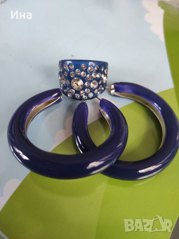 НМ комплект обеци и пръстен , снимка 7 - Бижутерийни комплекти - 36159298