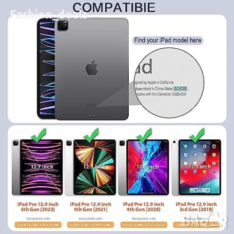 Нов Кожен Калъф за iPad Pro 12.9 с държач за молив, снимка 9 - Аксесоари за Apple - 41770429