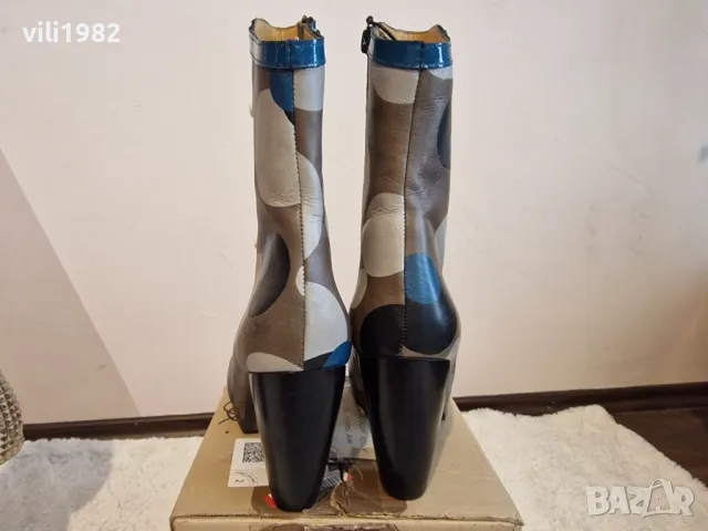 John Fluevog Канадски дизайнерски ботуши уникат естествена кожа Handmade, снимка 3 - Дамски ботуши - 47403915