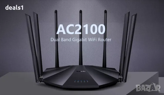 Tenda AC23 Безжичен рутер AC2100 Gigabit Dual-band 7 антени Firewall MU-MIMO Wave 2 Dual core IPv6 , снимка 5 - Рутери - 49285309