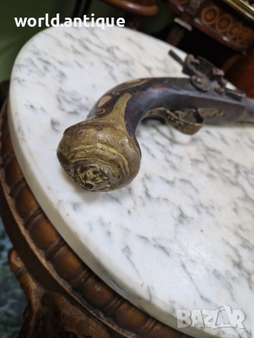 Прекрасен антикварен кремъчен пистолет , снимка 7 - Антикварни и старинни предмети - 52019864