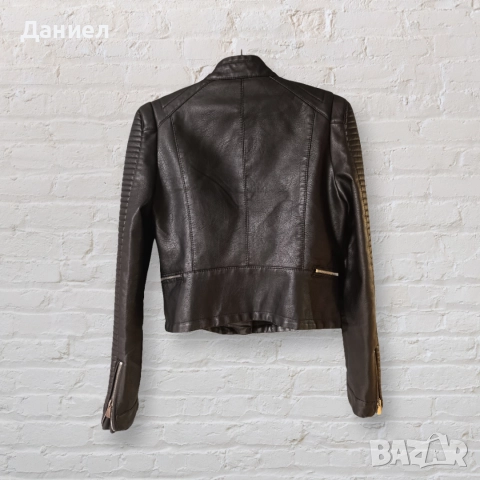 Дамско кожено яке, снимка 2 - Якета - 52842974