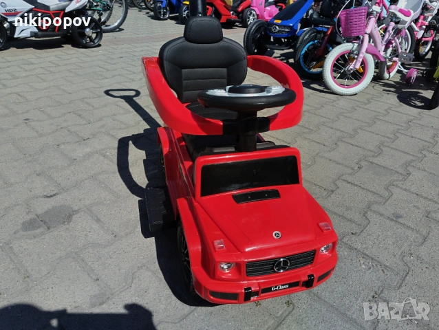 MERCEDES Кола за яздене с дръжка Mercedes-benz G350d червен, снимка 3 - Други - 53849733
