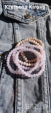 Сетове от 5 гривни от мъниста от стъкло. Бижута Луди гъби. Ръчна изработка., снимка 1