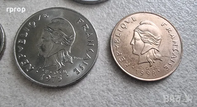Френска полинезия. 1, 2, 5,10, 20, 50 и 100 франка. 1975- 2004 година. UNC. Чисто нови. 7 бр., снимка 16 - Нумизматика и бонистика - 49841286