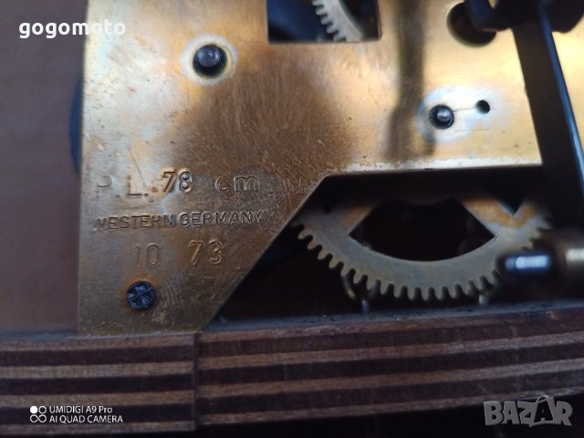 Стар паркетен часовник Tempus Fugit с махало и тежестти,Стар ретро винтидж арт старинен,Grandfather , снимка 14 - Антикварни и старинни предмети - 41904228