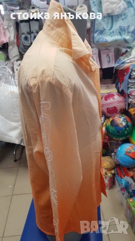 Продавам мъжка риза, преливащо оранжево., снимка 5 - Ризи - 41263564